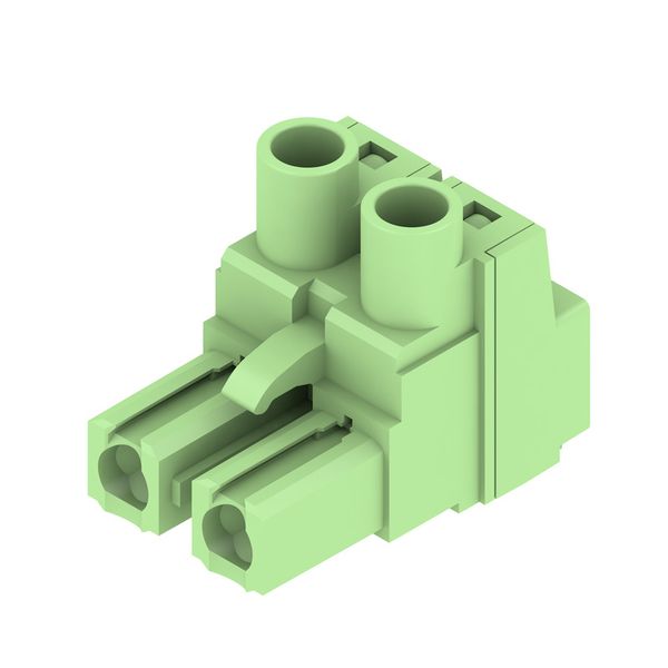 PCB plug-in connector, female plug, 7.62 mm, Number of poles: 2, 180°, Clamping yoke connection, Clamping range, max. : 4 mm², Box image 2
