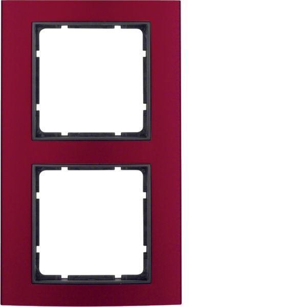 Frame 2gang, B.3, al. red/ant. matt, al. anodised image 1