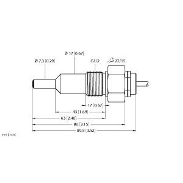Flow Monitoring Immersion Sensor without Integrated Processor   FCS-G1/2HC4-NAEX0/L065 image 1
