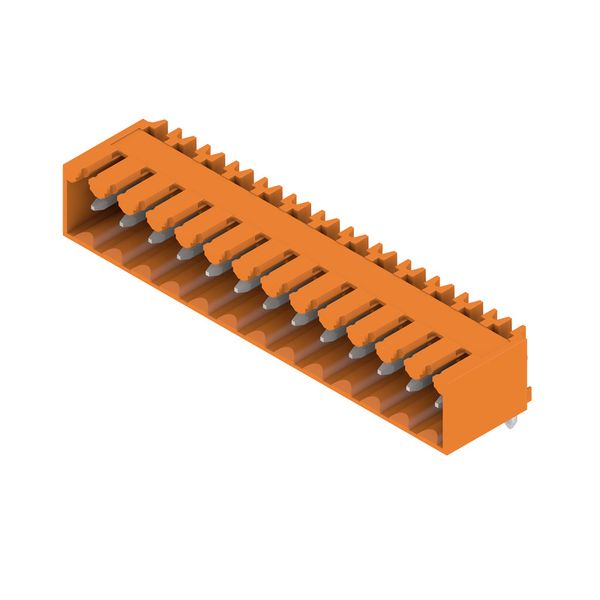 PCB plug-in connector, male header, closed side, THT solder connection, 3.50 mm, Number of poles: 13, 90°, Solder pin length (l): 3.2 mm, tinned, orange, Box image 4