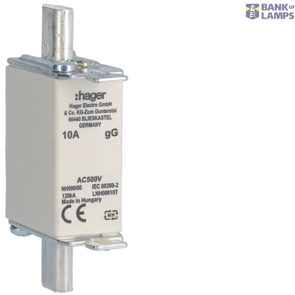 NH Fuse Insert 10A GG, 500VAC LNH00010T image 1