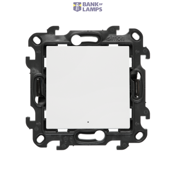 Single switch with backlight LED, (module), Simon 24, IP20/IP44, 10AX, white image 1