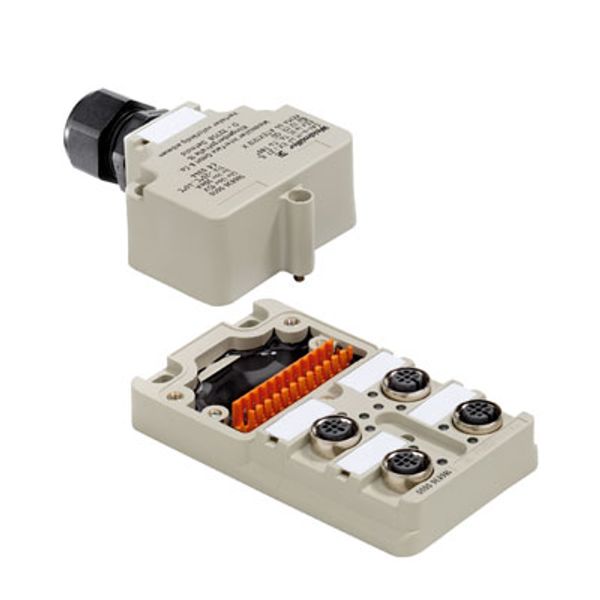 Hood version Ex, M12, 30 V, A-coded, LED: Yes, LED initiator: Yes, Wiring type: image 1