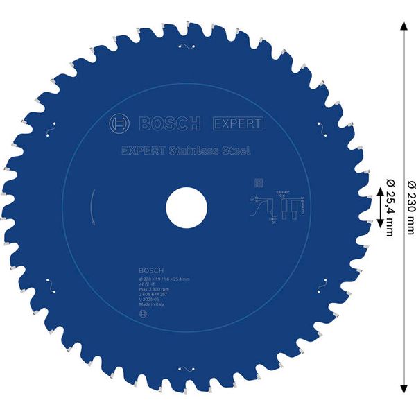 Circular saw blade Expert for Stainless Steel 230 x 25,4 x 1,9 x 46 image 3