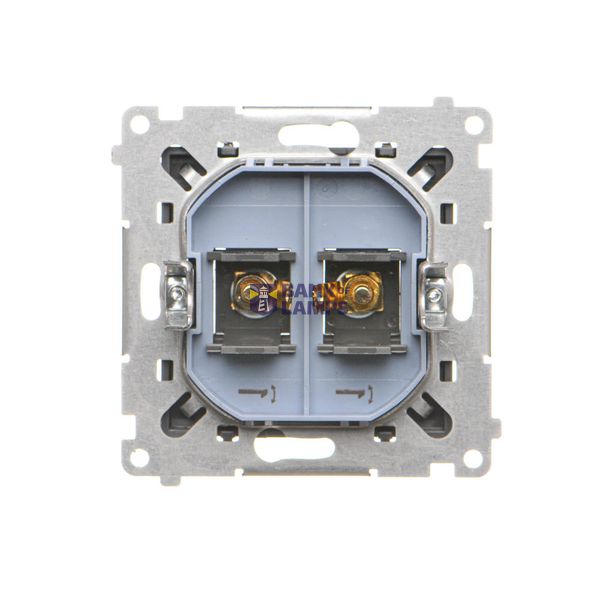 IP44 single socket outlets with Schuko earthing and shutters - white flap, cream white/electro white, 16A image 2