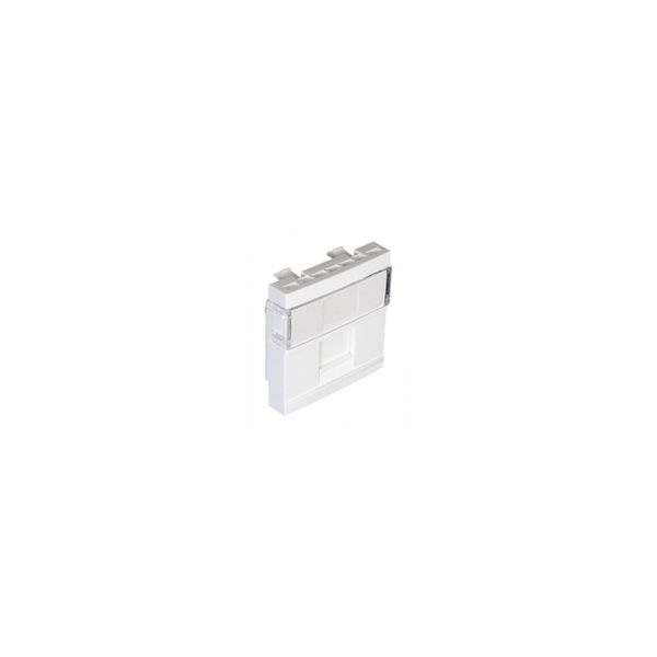 MODULE F/1 RJ45 CONNECTOR - 2 MOD MATTE BLACK image 1