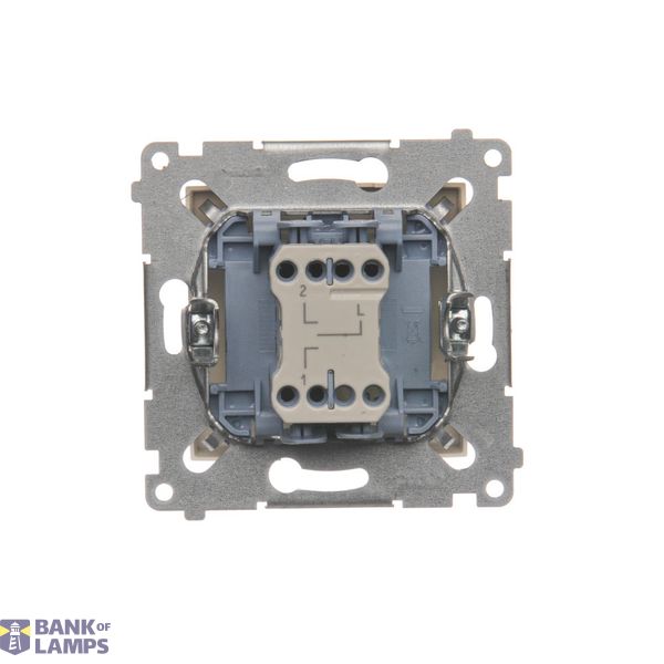 Double button for switches and push buttons, light gray matt image 1