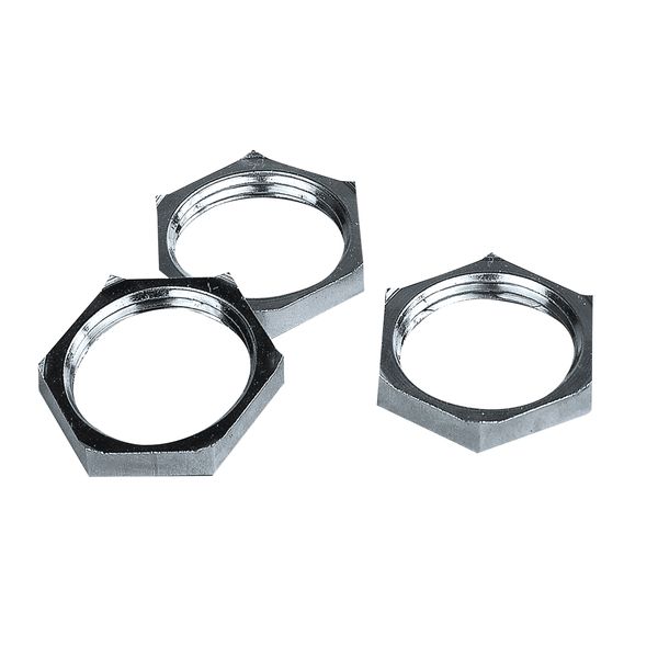 NTBN-M32-EMV zilverkleurig  Metalen metrische contramoer EMC image 1