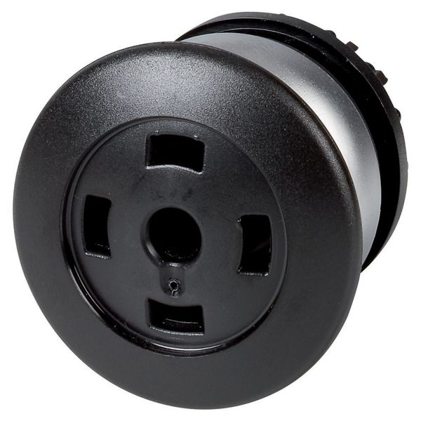 M22-DP-S-X Mushroom actuator, RMQ-Titan, Mushroom, momentary, Mushroom black, Without button plate, Bezel: titanium image 2