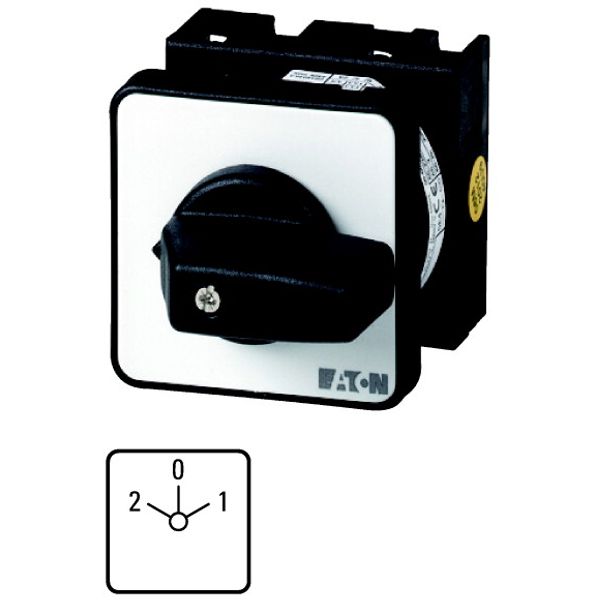 T0-2-37/E Multi-speed switches, T0, 20 A, flush mounting, 2 contact unit(s), Contacts: 4, 60 °, maintained, With 0 (Off) position, 2-0-1, Design number 37 image 1
