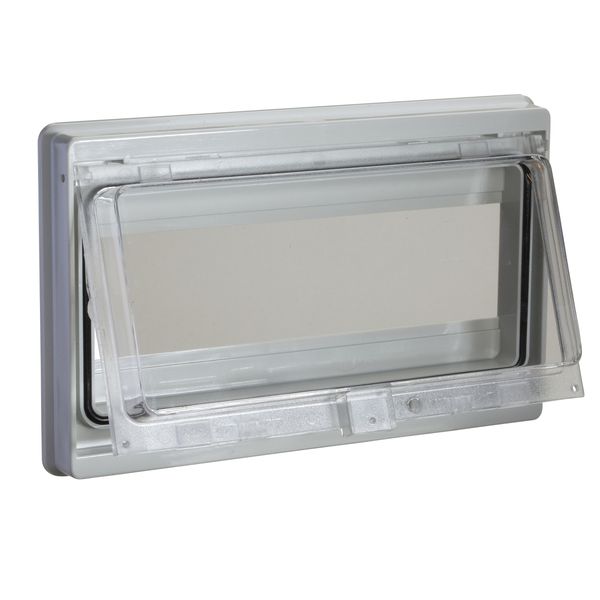 Modular front panel with sealed window. Opening 46 x180mm (10 modules). image 2