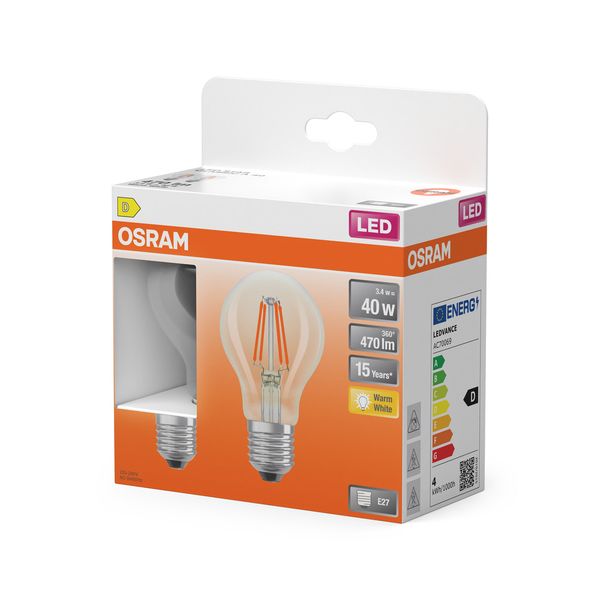 LEDSCLA40 3,4W/827 230V FIL E27 FS2OSRAM image 2