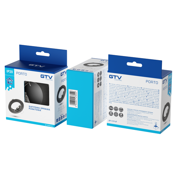 Spot luminaire housing PORTO, IP20, round, black image 2