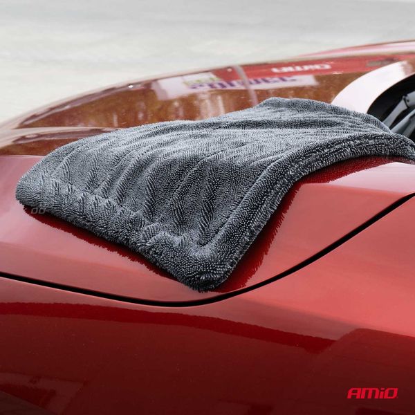 Microfiber drying towel 30x40cm 1200g AMIO-03759 image 1