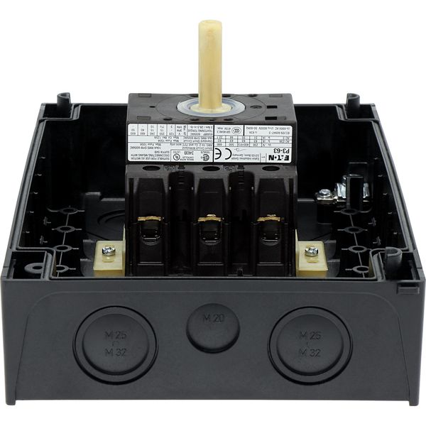 P3-63/I4/SVB-SW Main switch, P3, 63 A, surface mounting, 3 pole, STOP function, With black rotary handle and locking ring, Lockable in the 0 (Off) position image 19
