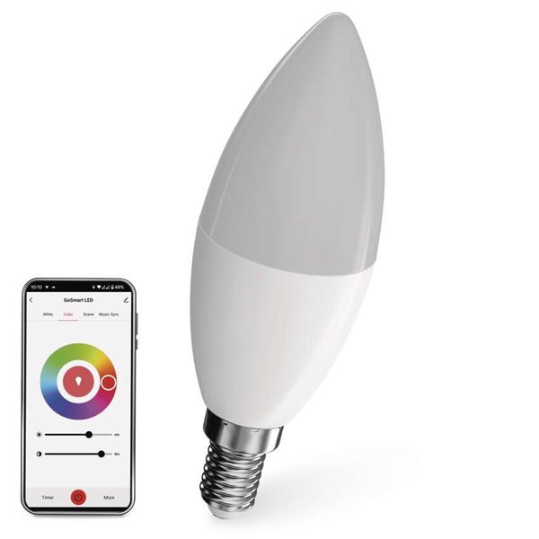 LED Bulb GoSmart Candle / E14 / 4.8 W (40 W) / 470 lm / RGB / dimmable / WiFi image 1