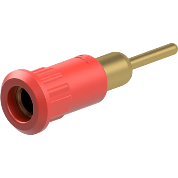 4 mm socket, round plug connection, mounting Ø 8.2 mm, red, 64.3012-22 image 1