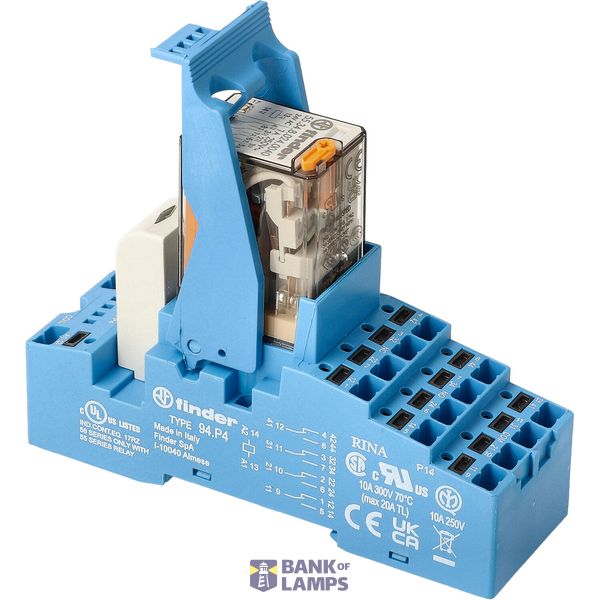 Rel. interface Mod. Push-IN 4CO 7A/24VAC/Agni/LED/varistor (58.P4.8.024.0060) image 2
