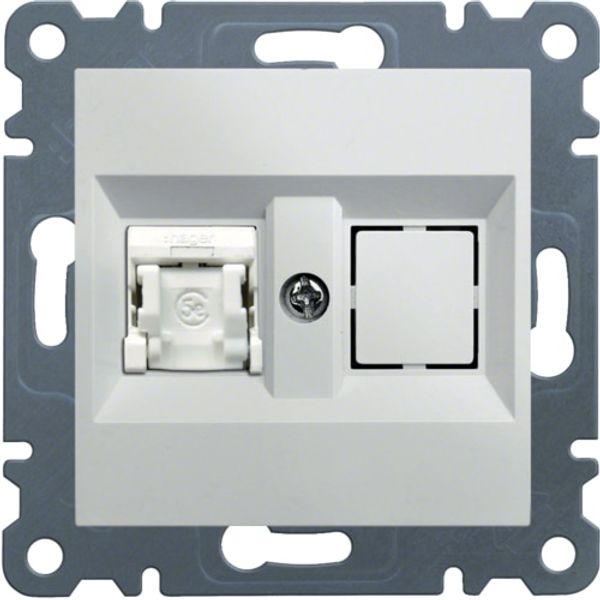 Data socket 1xRJ45 Cat.5e UTP-white image 1