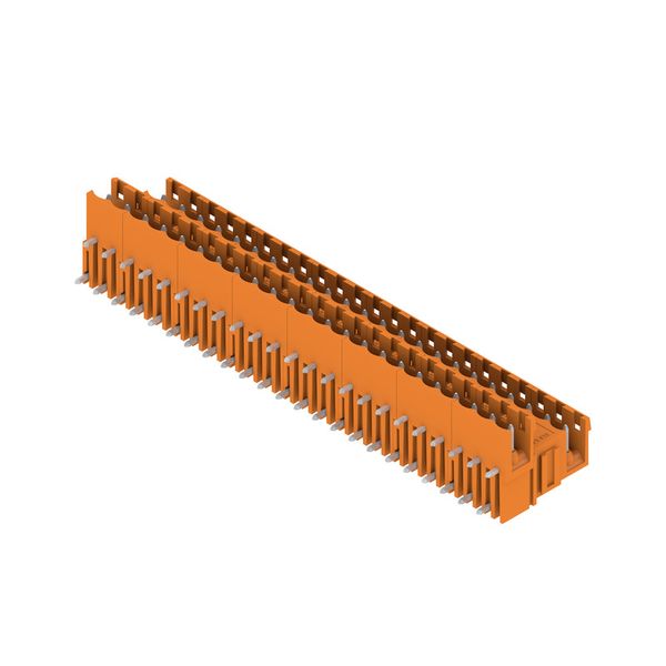 PCB plug-in connector, male header, open side, THT solder connection, 5.08 mm, Number of poles: 46, 90°, Solder pin length (l): 3.2 mm, tinned, orange, Box image 4