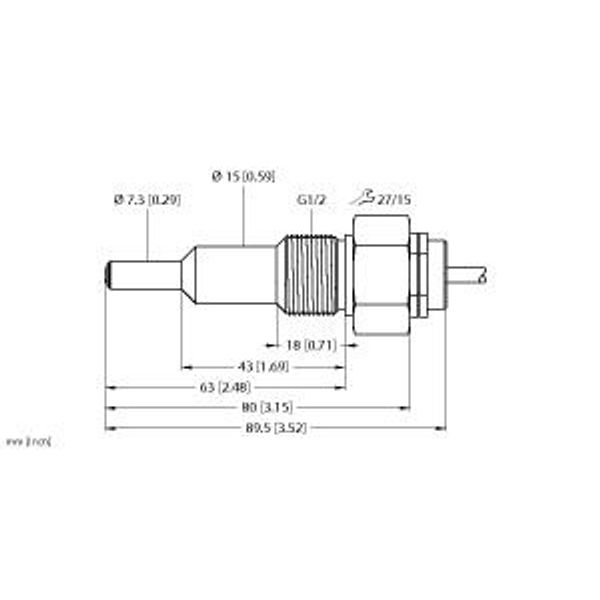 Flow Monitoring Immersion Sensor without Integrated Processor   FCS-G1/2A4-NAEX/AL065 image 2
