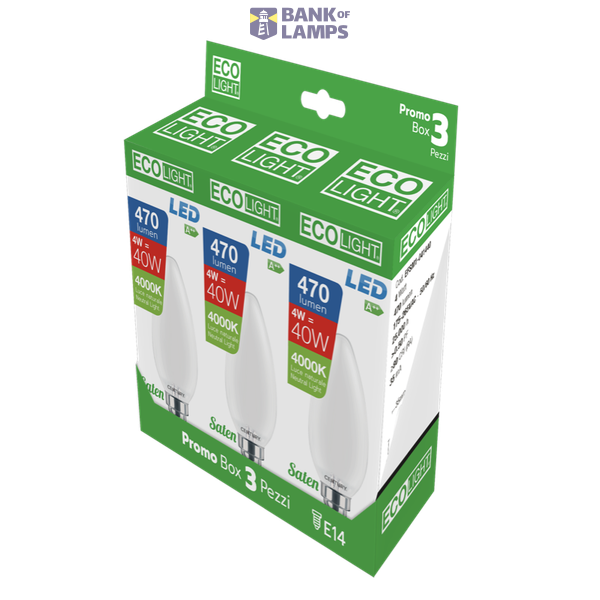 FIL. LED ECOLIGHT CANDELA SATEN image 1