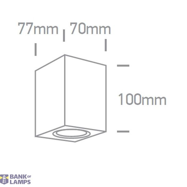 ANTHRACITE WALL LIGHT GU10 10W IP65 image 2