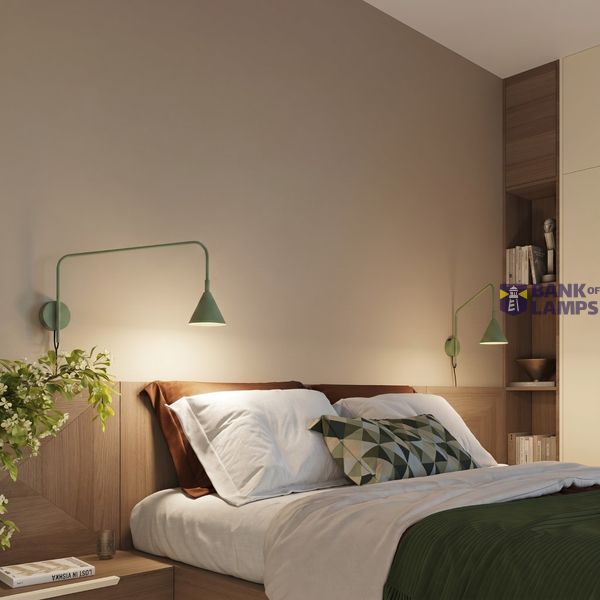 Wall lamp NOX 1 olive green with a switch image 5