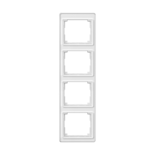 cover frame SL500 alpine white 4-fold vert. image 1