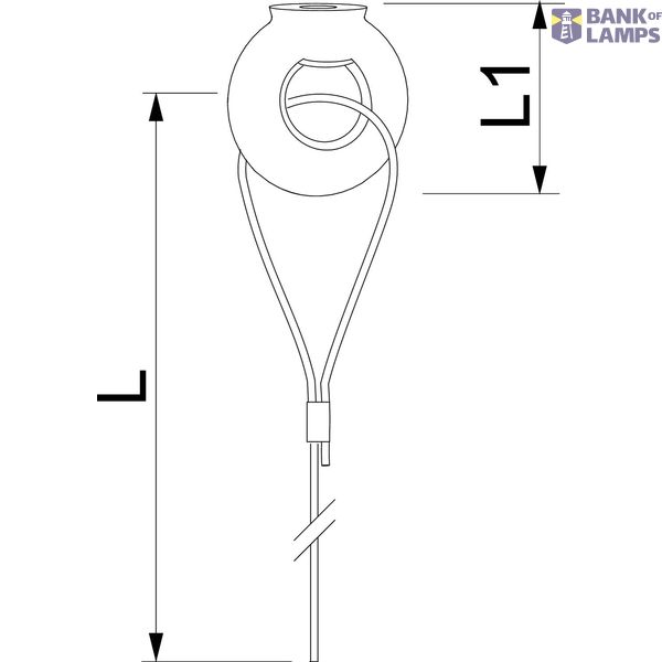 QWT RO 1 1M G Suspension wire with eyelet 1x1000mm image 2