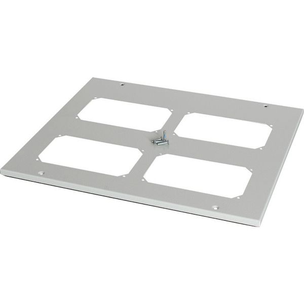 XLST5F656 Bottom-/top plate for F3A flanges, for WxD = 650 x 600mm, IP55, grey image 4