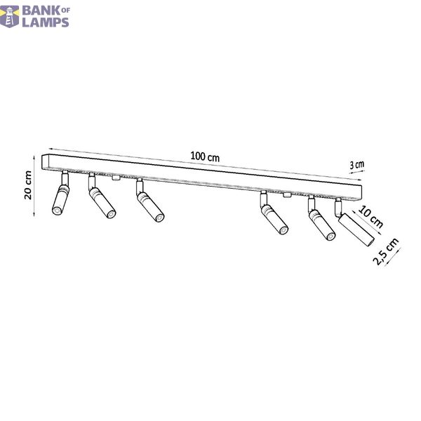 CEILING LAMP EYETECH 6 BLACK G9 6X40W IP20 image 8
