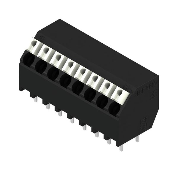 Printed circuit board terminals, 3.50 mm, Number of poles: 8, 135°, Solder pin length (l): 3.5 mm, black, PUSH IN with actuator, Clamping range, max. : 1.5 mm², Tape image 2