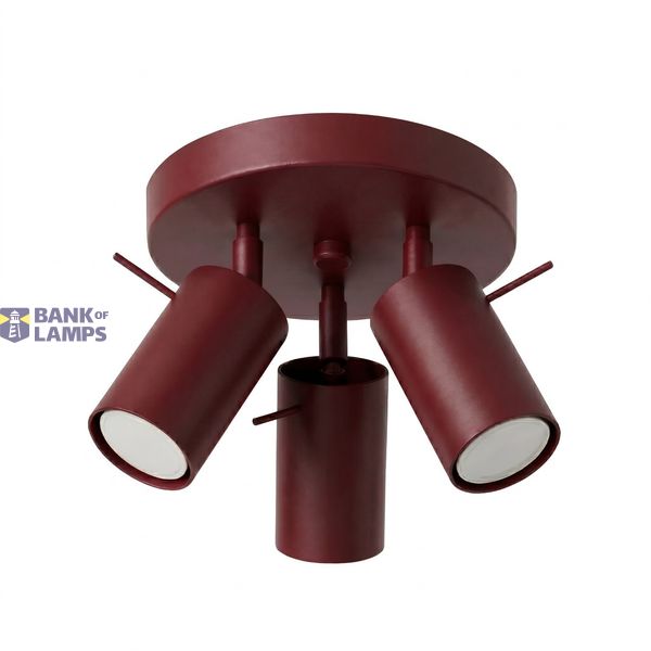 Ceiling lamp RING 3P burgundy image 9