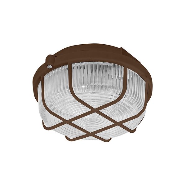 PANLUX Lamp CIRCLE 100W E27 recessed IP44 brown image 1