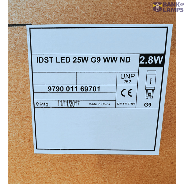 Bulb LED G9 2.8W 2700K 315lm without packaging. image 3