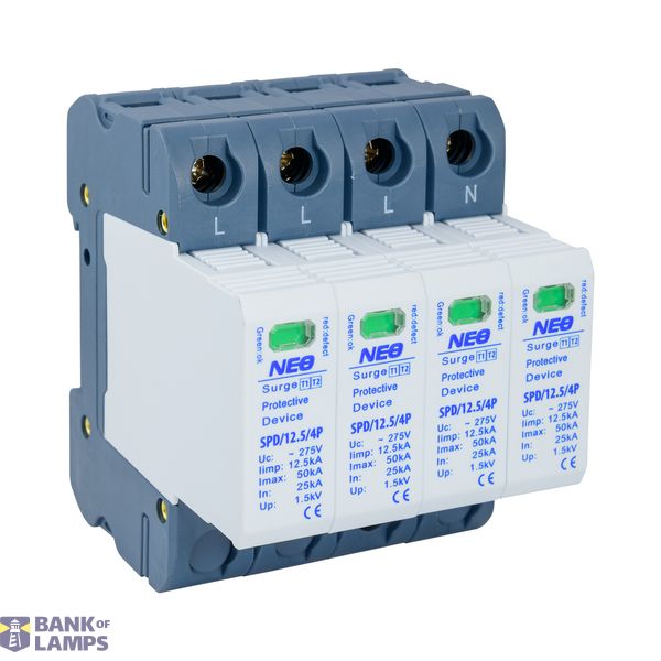 SPD/12.5/4P Surge protector class B+C 4P 12.5kA (spark gap) image 1