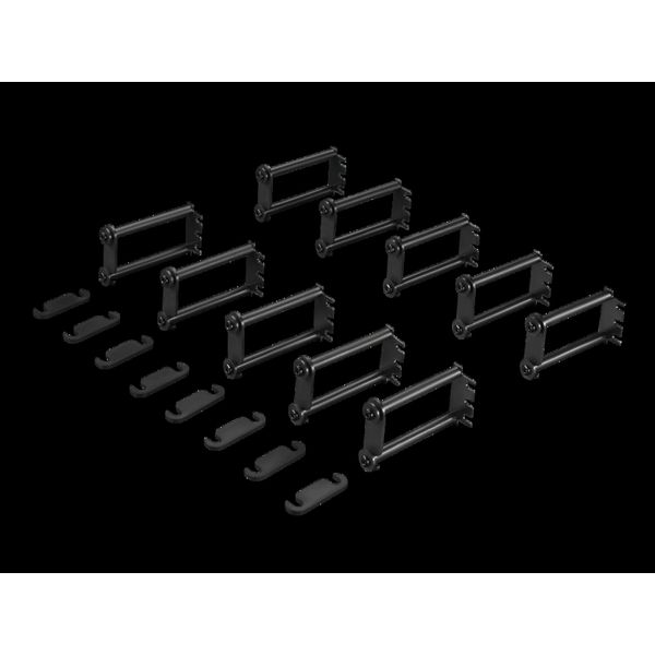 DK Cable routing bars, 482.6 mm (19") attachment, 1 U image 2