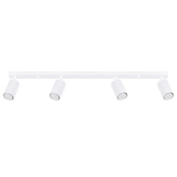 CEILING STRIP WITH FOUR WHITE SPOTLIGHTS FROM THE CARBON SERIES FOR A MODERN LIVING ROOM image 1