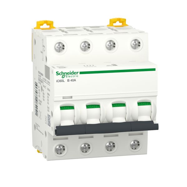 Miniature circuit-breaker, Acti9 iC60L, 4P, 40 A, B curve, 15000 A (IEC 60898-1), 20 kA (IEC 60947-2) image 4