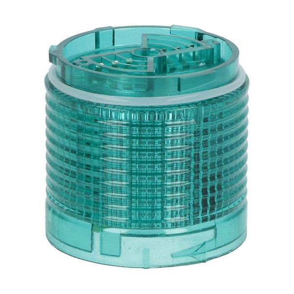 Blinking or steady light module Ø50mm. Integrated LED lamp, green image 1