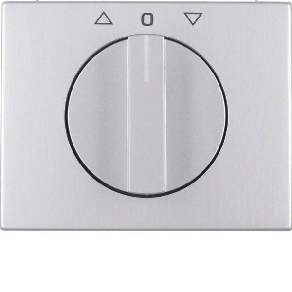 Centre plate rotary knob rotary switch blinds, Berker K.5, alu, alu an image 1