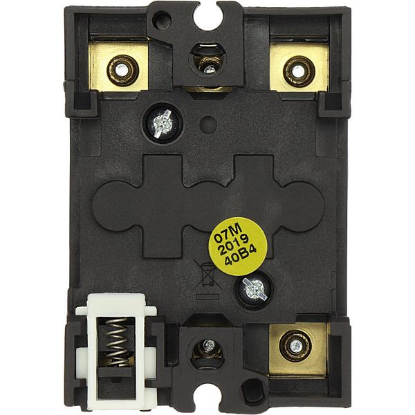 P1-32/V/SVB Main switch, P1, 32 A, rear mounting, 3 pole, Emergency switching off function, With red rotary handle and yellow locking ring, Lockable in the 0 (Off image 31