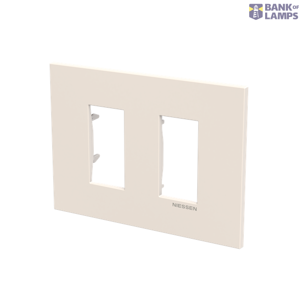 Frame 1+1 modules - Niessen logo - White image 2