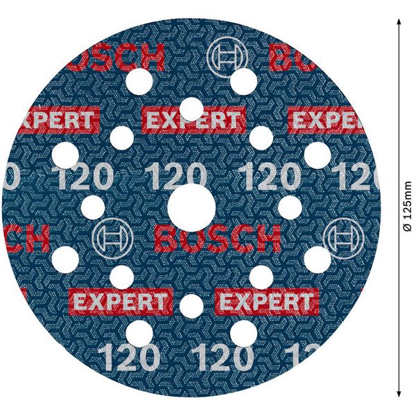 Sanding foil Expert O780,125mm,120,50, single labelled image 1