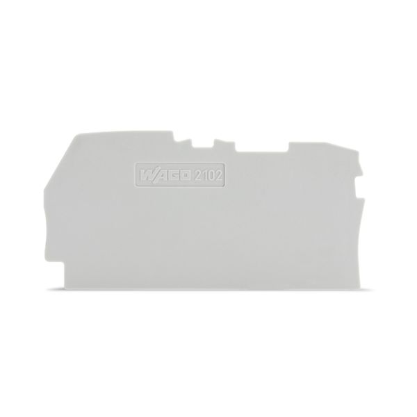 End and intermediate plate 0.8 mm thick gray image 1