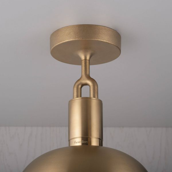 FORKED CEILING / LINEAR / SHADE / GLOBE / SMOKED / LARGE / BRASS image 2