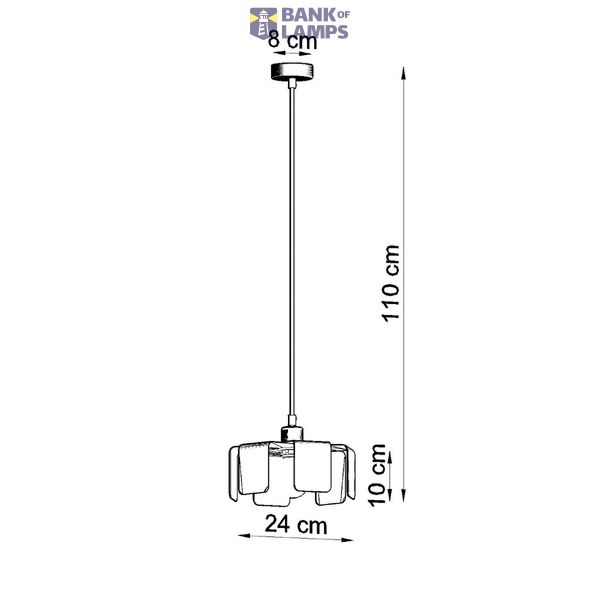 HANGING LAMP TULIP BLACK E27 1X60W IP20 image 6