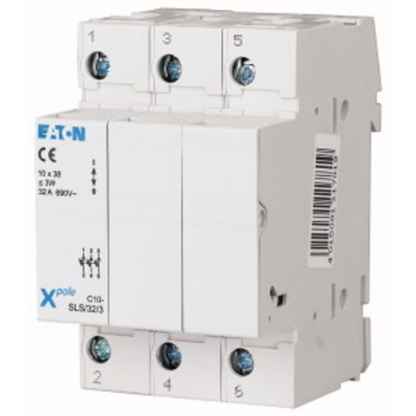 Fuse switch for cylindrical fuses C10 up to 32A, 3-pole, signaling C10-SLS/32/3-L (112228) image 2