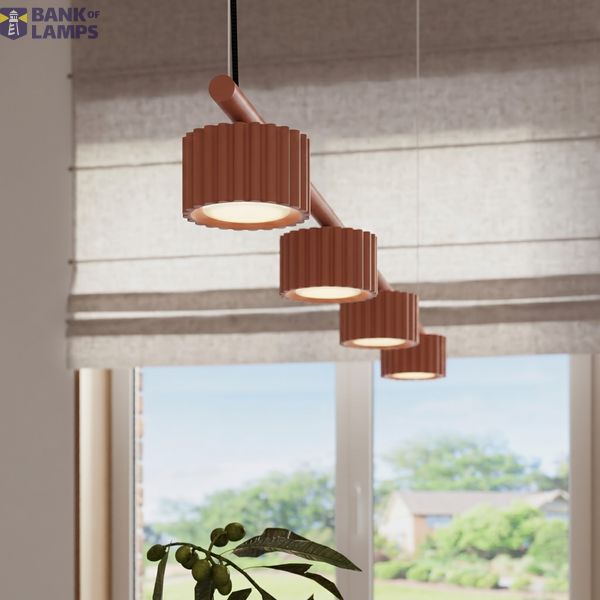 Chandelier AURA 4 red ochre Gx53 image 5